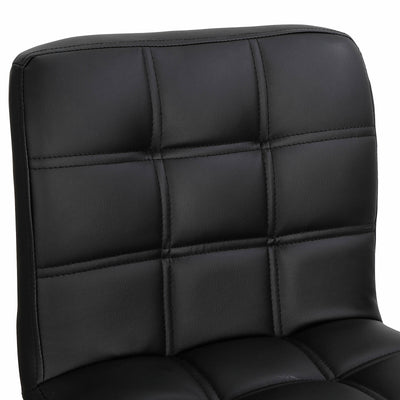 (Set of 4)Adjustable Bar Stools Swivel PU Leather Modern Dinning Chairs with Back Set of 4