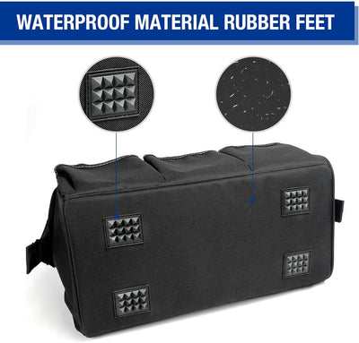 WORKPRO 18-Inch Close Top Wide Mouth Storage Tool Bag with Adjustable Shoulder Strap, Sturdy Bottom