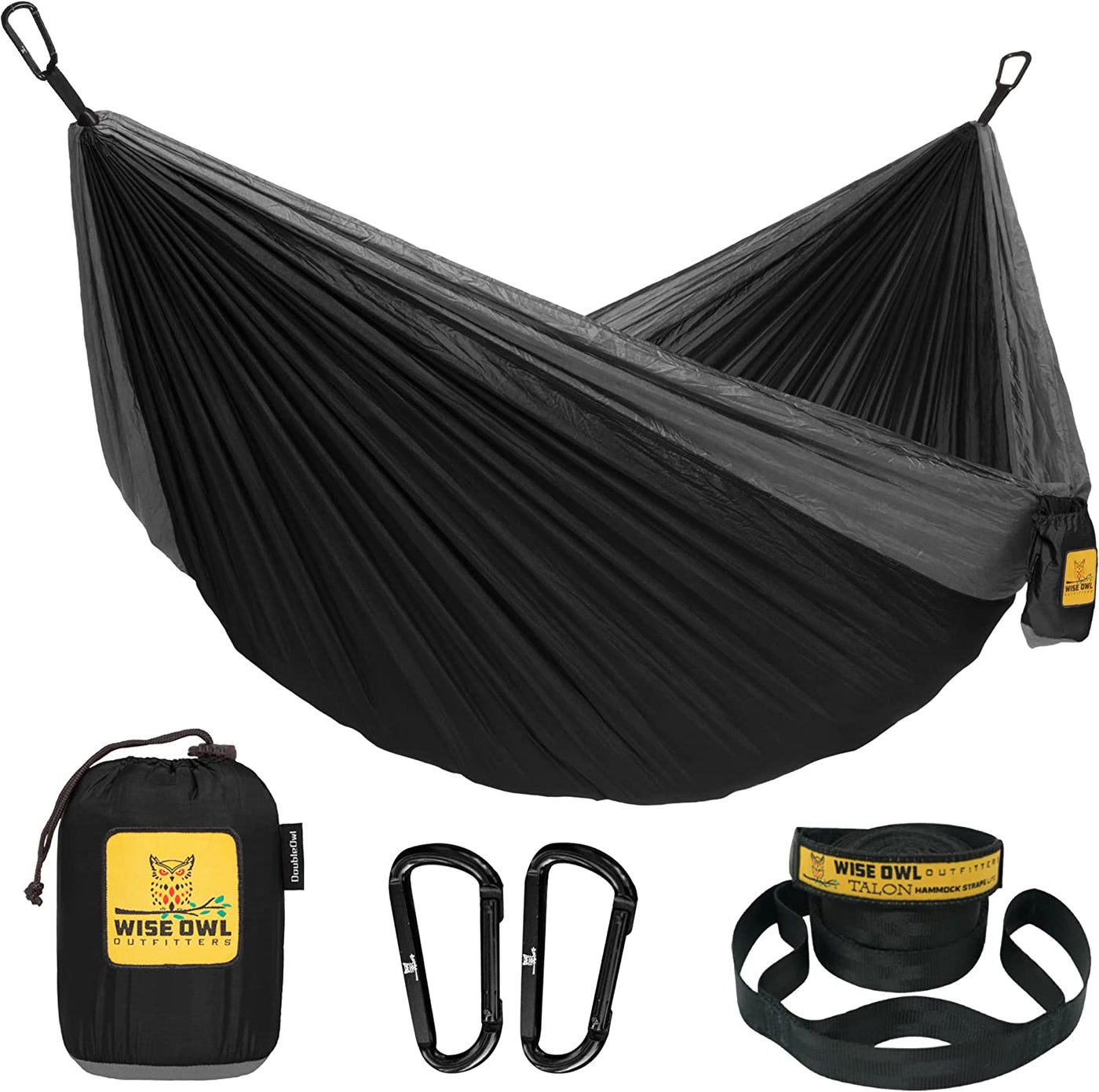 Camping Hammock - Camping Essentials & Camping Gifts, Portable Hammock Single or Double Hammock for Outdoor, Indoor W/Hammock Straps