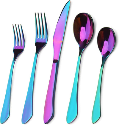 Matte Black Silverware Set, 20-Piece Stainless Steel Flatware Set Service for 4, Satin Finish Tableware Cutlery Set for Home and Restaurant, Dishwasher Safe