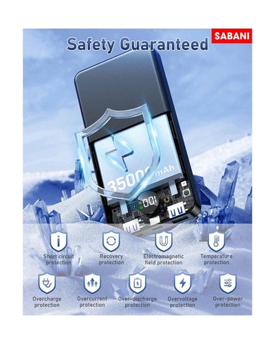 SABANI Portable Charger 35000Mah Power Bank - Portable Battery with 4 Built I...