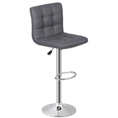 (Set of 4)Adjustable Bar Stools Swivel PU Leather Modern Dinning Chairs with Back Set of 4