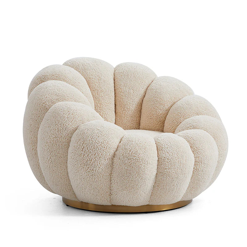 Pumpkin Swivel Accent Chair