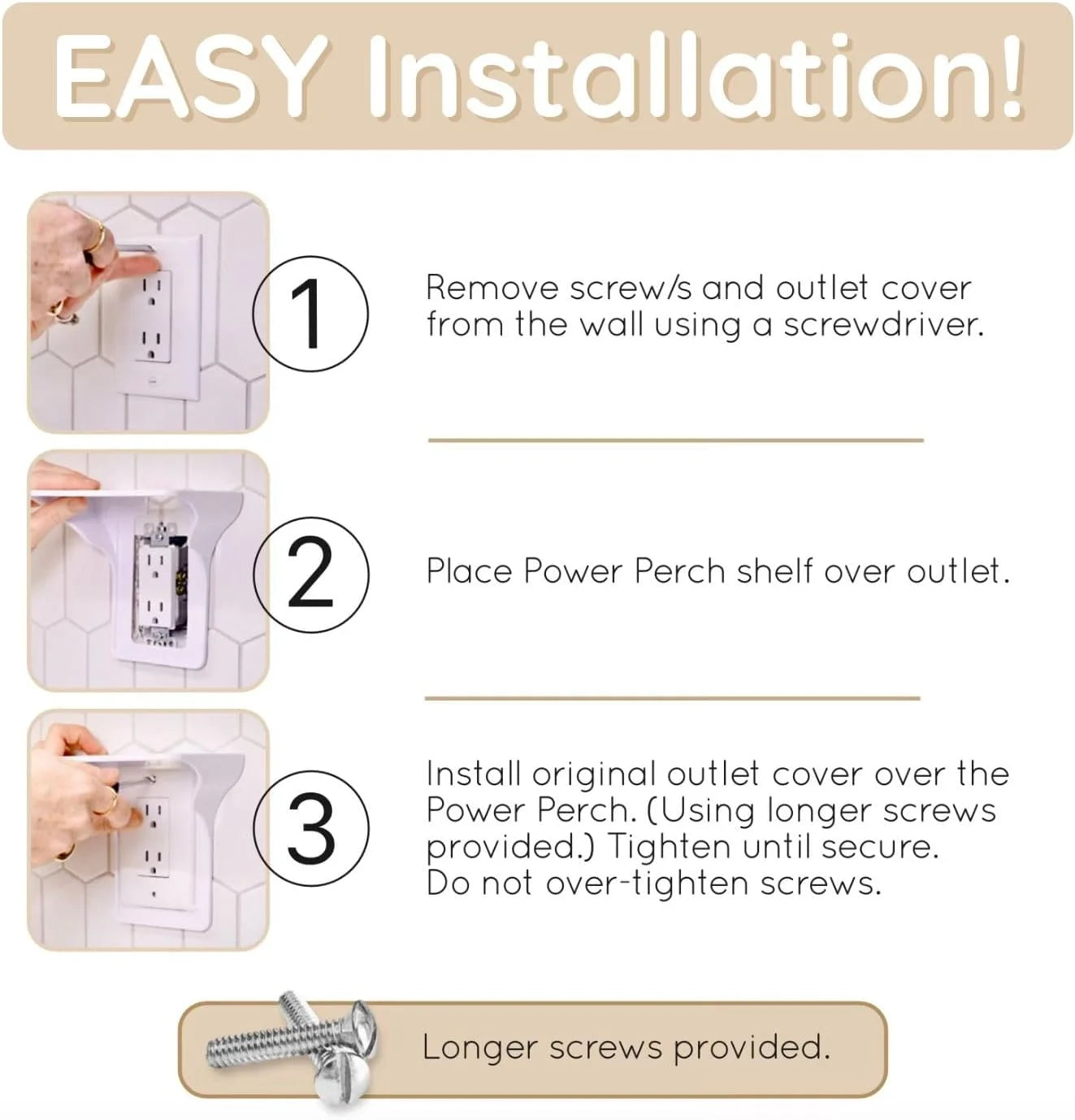 Double Outlet Wall Shelf - Convert Your Outlet into Display Shelves - Alexa Speaker Stand, Electric Toothbrush Holder and More! Light Socket Shelf by  - 1 Pack, White