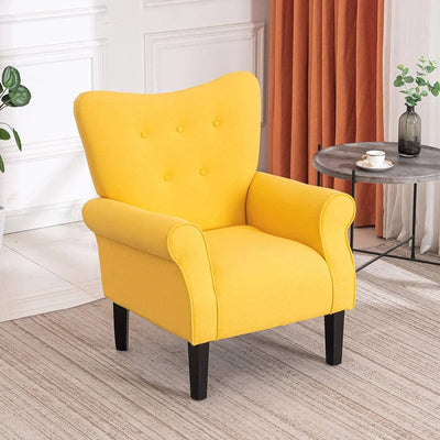 Richryce Mid-Century Accent Chair, Yellow