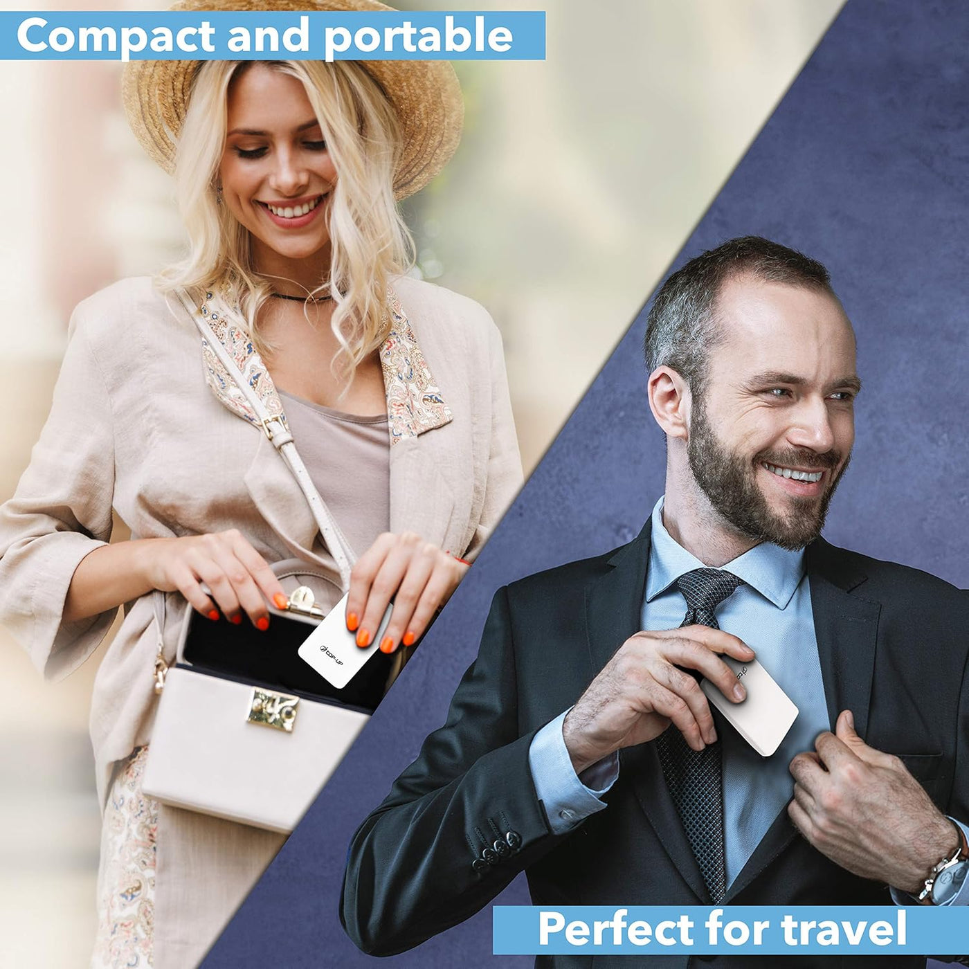 USB C Flat Wall Charger, TOP-UP Ultra Slim 18W Dual Port Charger – USB-C & A, Fast Flat USB Wall Plug for Iphone 16 15 14 13 12 Pro Max, Ipad, Airpods, Samsung Galaxy, Pixel & More