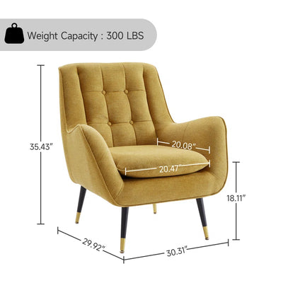 Brianne 30.31'' W Tufted Upholstered  Armchair