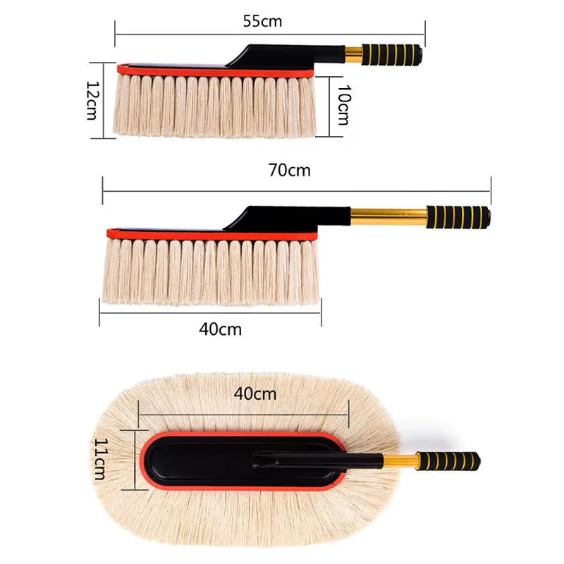 AutoGlow™ Extendable Car Duster – Soft Bristle Non-Scratch Dust Remover for Car & Home Cleaning