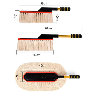 AutoGlow™ Extendable Car Duster – Soft Bristle Non-Scratch Dust Remover for Car & Home Cleaning