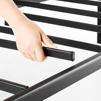 Best Price Mattress 14-Inch Metal Platform Beds W/ Heavy Duty Steel Slat Mattress Foundation (No Box Spring Needed), Black