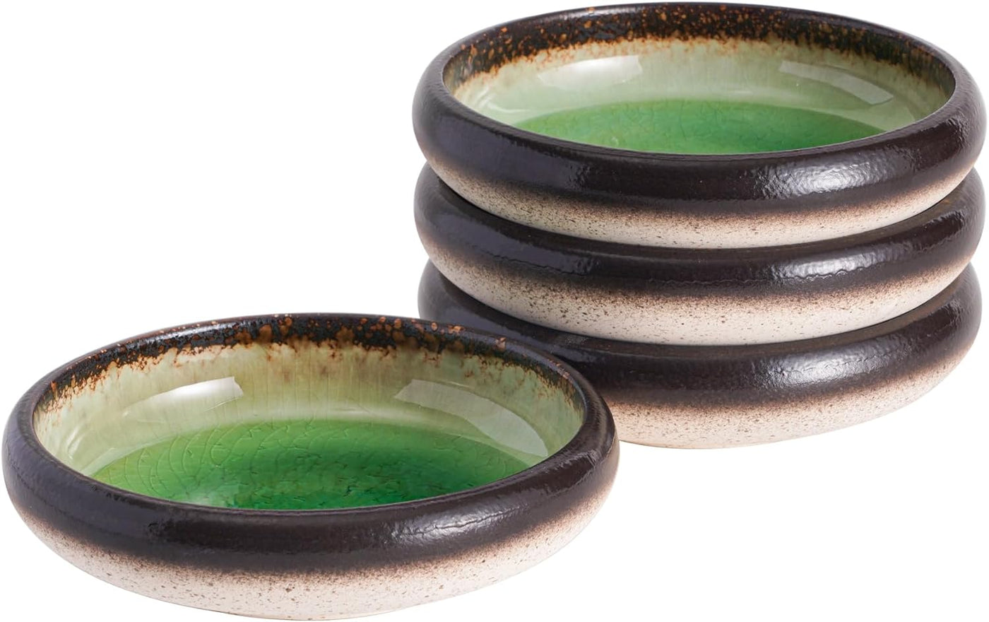 Set of 4 Serving Dishes,Salad Bowl Set,Dessert Plate,Appetizer Plate ,5.5 In