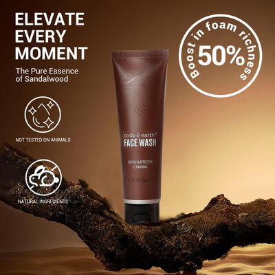 Men's Gift Bundle Body & Earth Bath and Body Wash Sets for Men - 8Pcs Spa Baskets Mens Birthday Gifts Sandalwood, Self Care Kit, Husband Men Father'S Day Gifts