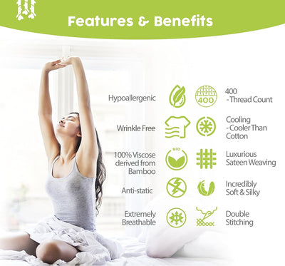 BAMPURE 6 Pcs California King Sheet Sets - 100% Pure Viscose Derived from Bamboo Sheets California King Size - Super Soft Viscose Bamboo Cooling Sheets for Hot Sleepers - up to 16’’ Deep Pocket S.Gray