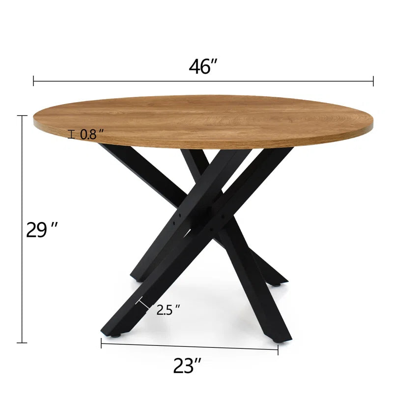 Pinkard 47'' Iron Pedestal Dining Table