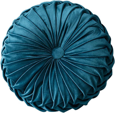 HLOVME round Velvet Pillow for Couch Small Handmade Decorative Throw Pillow for Bed Bedroom 13.7” Light Purple