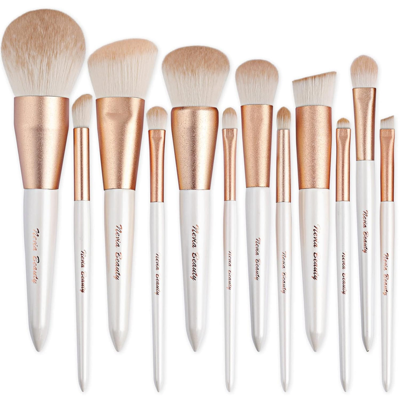 12 Pc Makeup Brushes Set, EVRCHGIEA 12Pcs Premium Eye Shadow, Eyebrows, Eyeliner, Concealer, Lip Liner, etc ,Cruelty-Free Synthetic Fiber Bristles