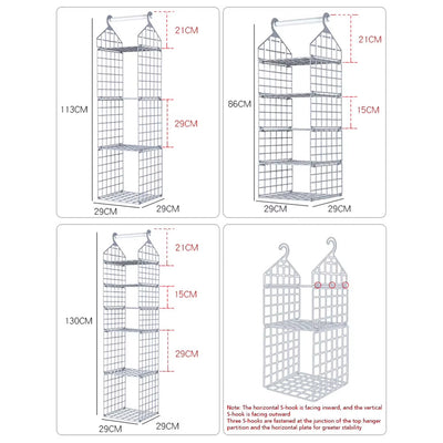 ClosetMax™ Foldable Hanging Organizer – Multi-Tier Space Saver for Pajamas, Coats, Sweaters & More