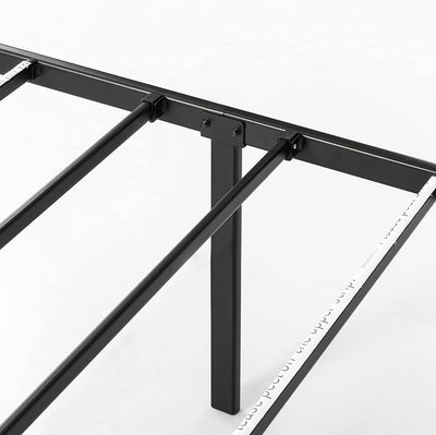 Best Price Mattress 14-Inch Metal Platform Beds W/ Heavy Duty Steel Slat Mattress Foundation (No Box Spring Needed), Black