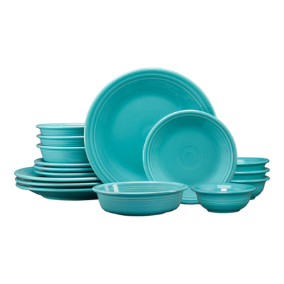Classic 16Pc Ceramic Dinnerware Set Turquoise