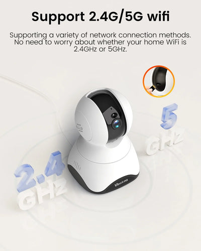 2.5K Pet Camera, 5G/2.4G Wifi Cameras for Home Security, 360° Pan/Tilt Indoor Camera for Dog/Cat, Baby Monitor, Phone App, Motion Tracking & Alerts, Night Vision, Two-Way Audio, Support Alexa