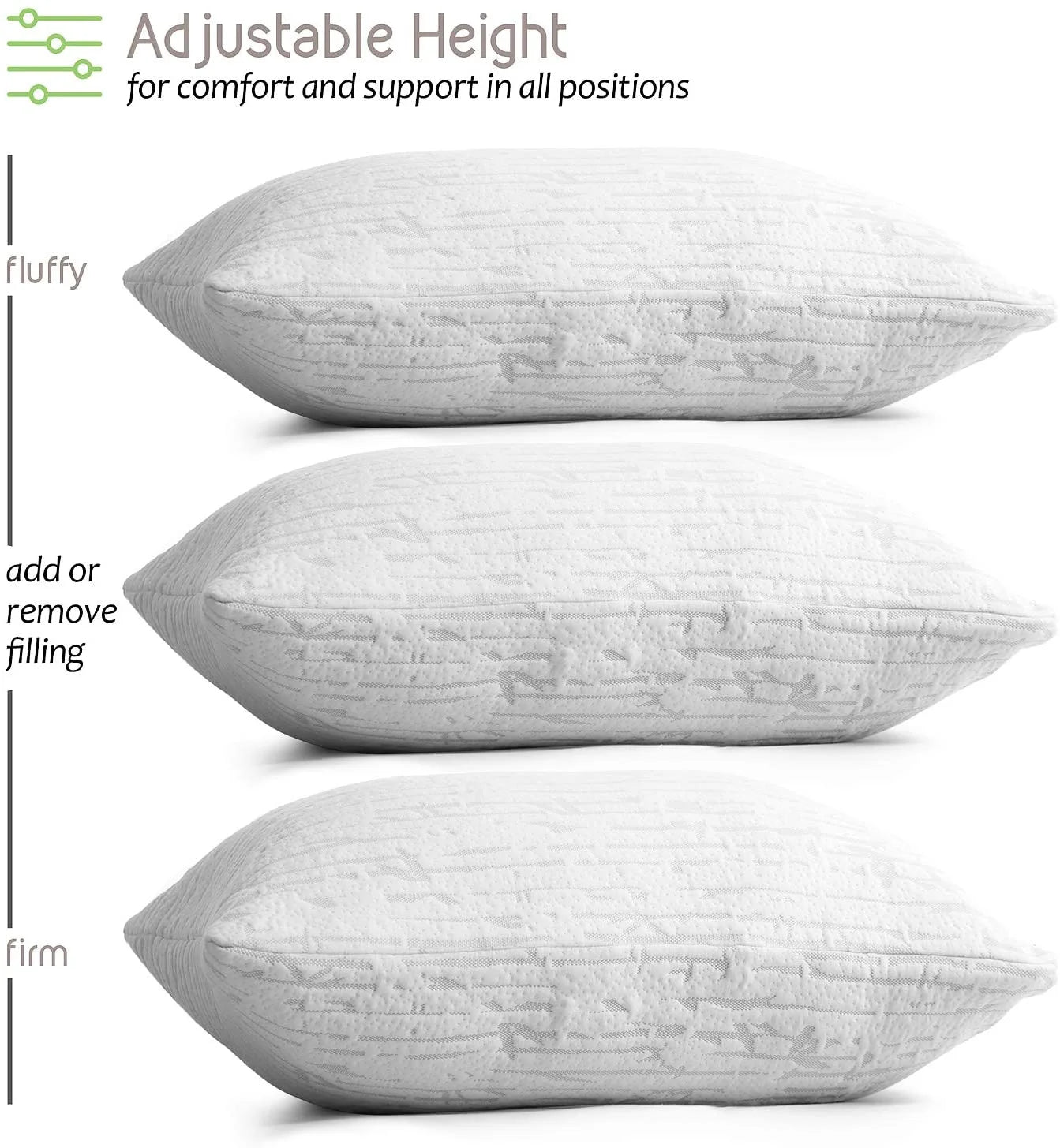 4 Pack Bamboo Queen Size  Pillows 