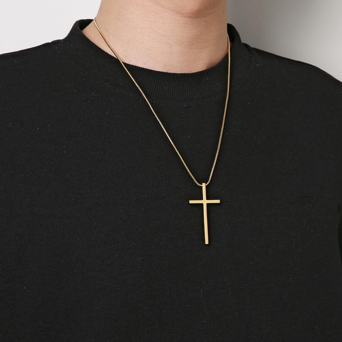 HZMAN Philippians 4:13 Cross Pendant STRENGTH Bible Verse Stainless Steel Necklace