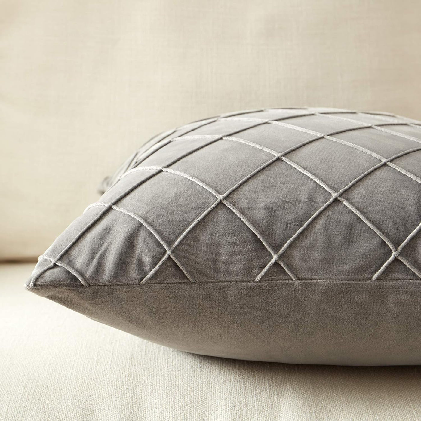 Beben Pack of 2 Velvet Throw Pillows Sofa Decorative Throw Pillow Covers 18X18 Soft Solid Cushion Case for Bedroom Car Outdoors