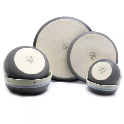 Gibson Elite Rhinebeck 16 Piece round Stoneware Dinnerware Set in Blue
