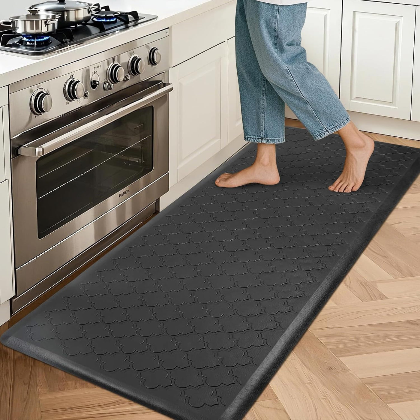 HEBE Kitchen Mat Cushioned anti Fatigue Kitchen Floor Mat Runner 20"X60" Non Slip Kitchen Mats for Floor Waterproof Kitchen Rugs and Mats Comfort Mat for Standing Desk,Sink,Laundry