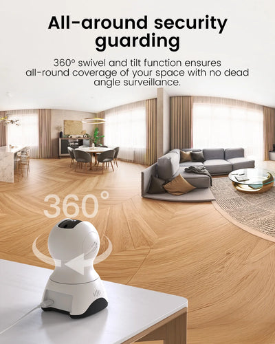 2.5K Pet Camera, 5G/2.4G Wifi Cameras for Home Security, 360° Pan/Tilt Indoor Camera for Dog/Cat, Baby Monitor, Phone App, Motion Tracking & Alerts, Night Vision, Two-Way Audio, Support Alexa