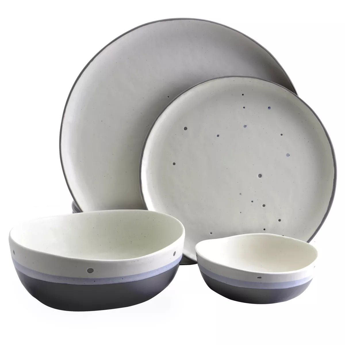 Gibson Elite Rhinebeck 16 Piece round Stoneware Dinnerware Set in Blue