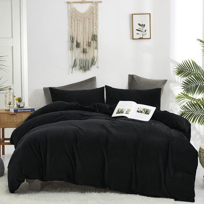 Queen Comforter Set Fluffy Bedding Comforter Sets  with 2 X Pillow Cases