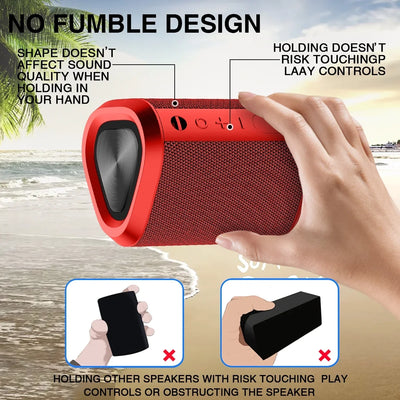 Waterproof Bluetooth Speaker, 24H Playtime 100 ft Range