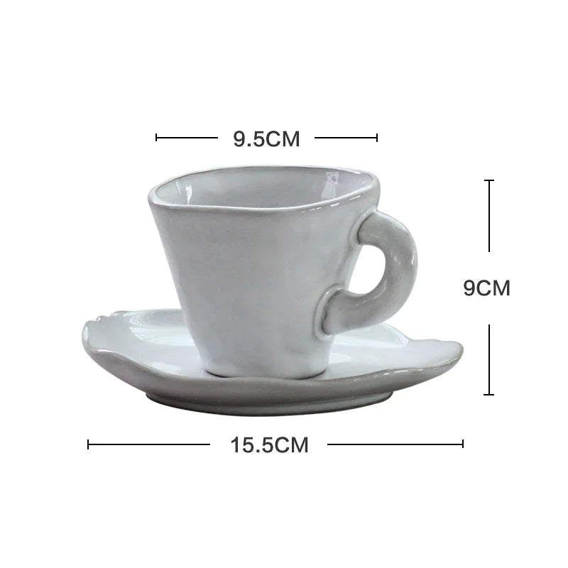 Quality Tableware Nordic Household Ceramics Irregular Shape Rice Salad Bowls Flat Dishes Shallow Desserts Dishes Plate