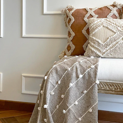 Ember Shaggy Throw Pillow COVER only