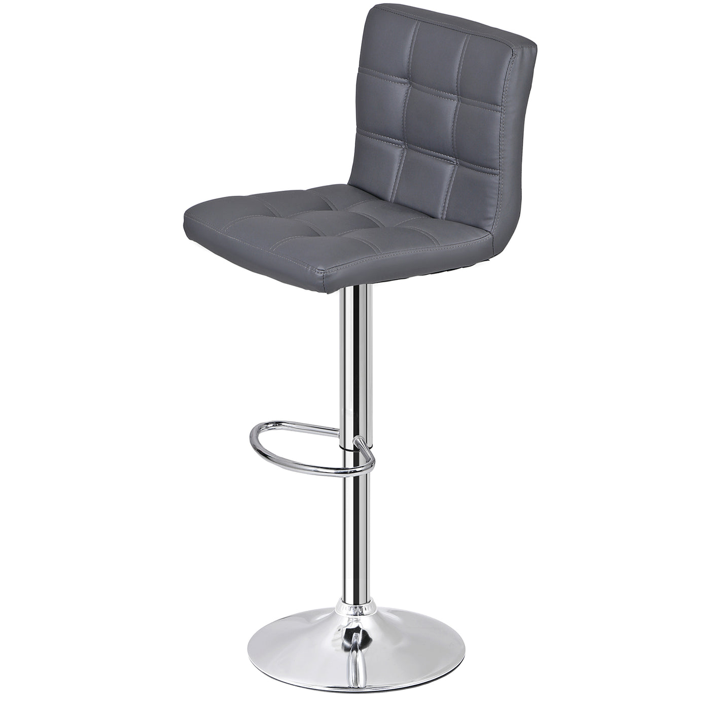 (Set of 4)Adjustable Bar Stools Swivel PU Leather Modern Dinning Chairs with Back Set of 4