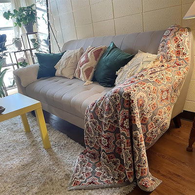 UKELER Flannel Sherpa Throws 60'' X 50', Cute Floral Design Soft Plush Flannel Blanket Throws for Bed/Couch/Sofa/Office/Camping