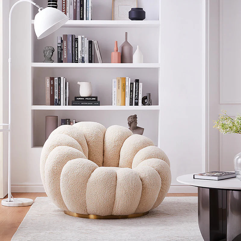 Pumpkin Swivel Accent Chair