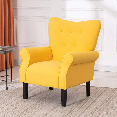 Richryce Mid-Century Accent Chair, Yellow