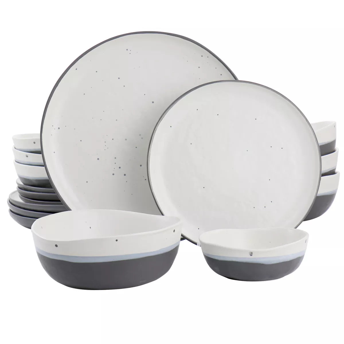 Gibson Elite Rhinebeck 16 Piece round Stoneware Dinnerware Set in Blue