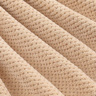 6 Pc Set YTYC 29X59 Inch Bath Towels Set of 6 Large, Super Soft Absorbent Lint Free Microfiber Towels  80% Polyester (Beige)