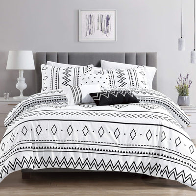 Queen Size Aztec Comforter Sets - Luxury  Microfiber Bedding (6 Piece Set)