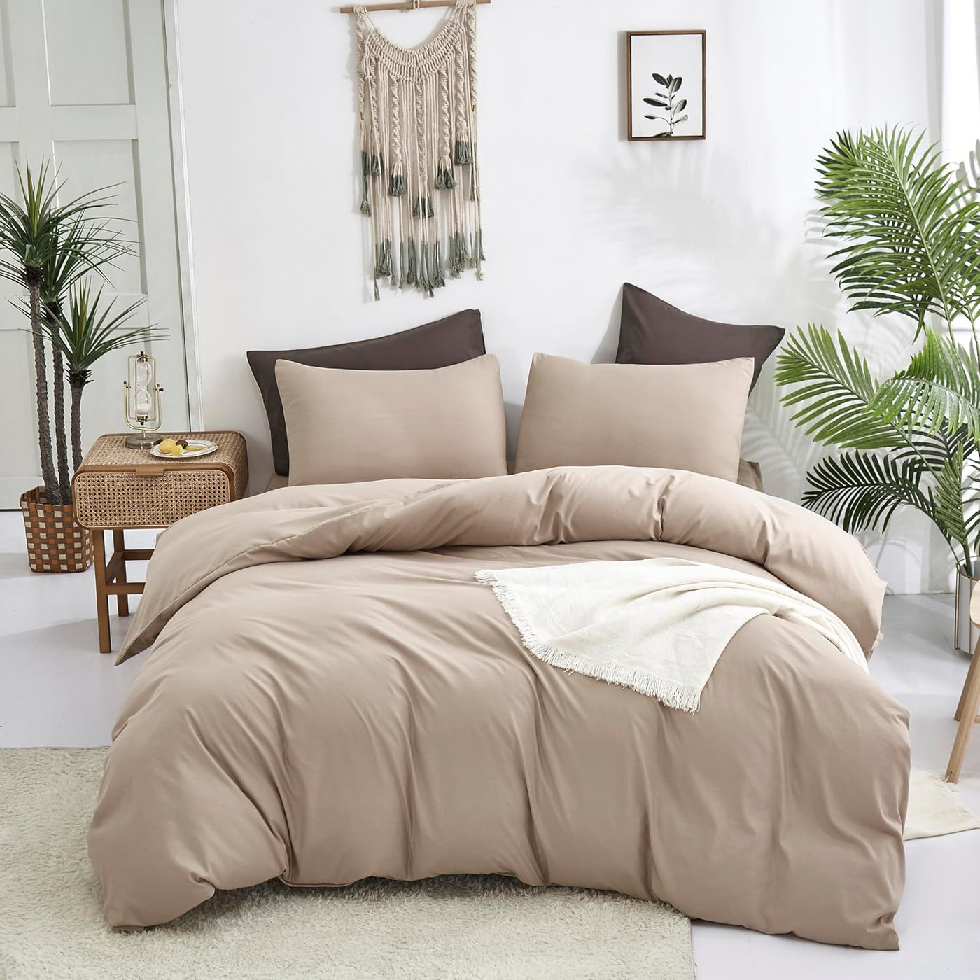 Queen Comforter Set Fluffy Bedding Comforter Sets  with 2 X Pillow Cases
