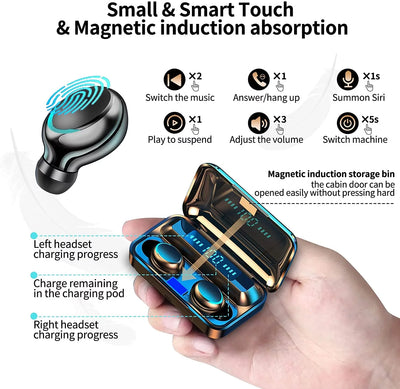 Bluetooth Earbuds,Charging Case and Emergency Power Bank