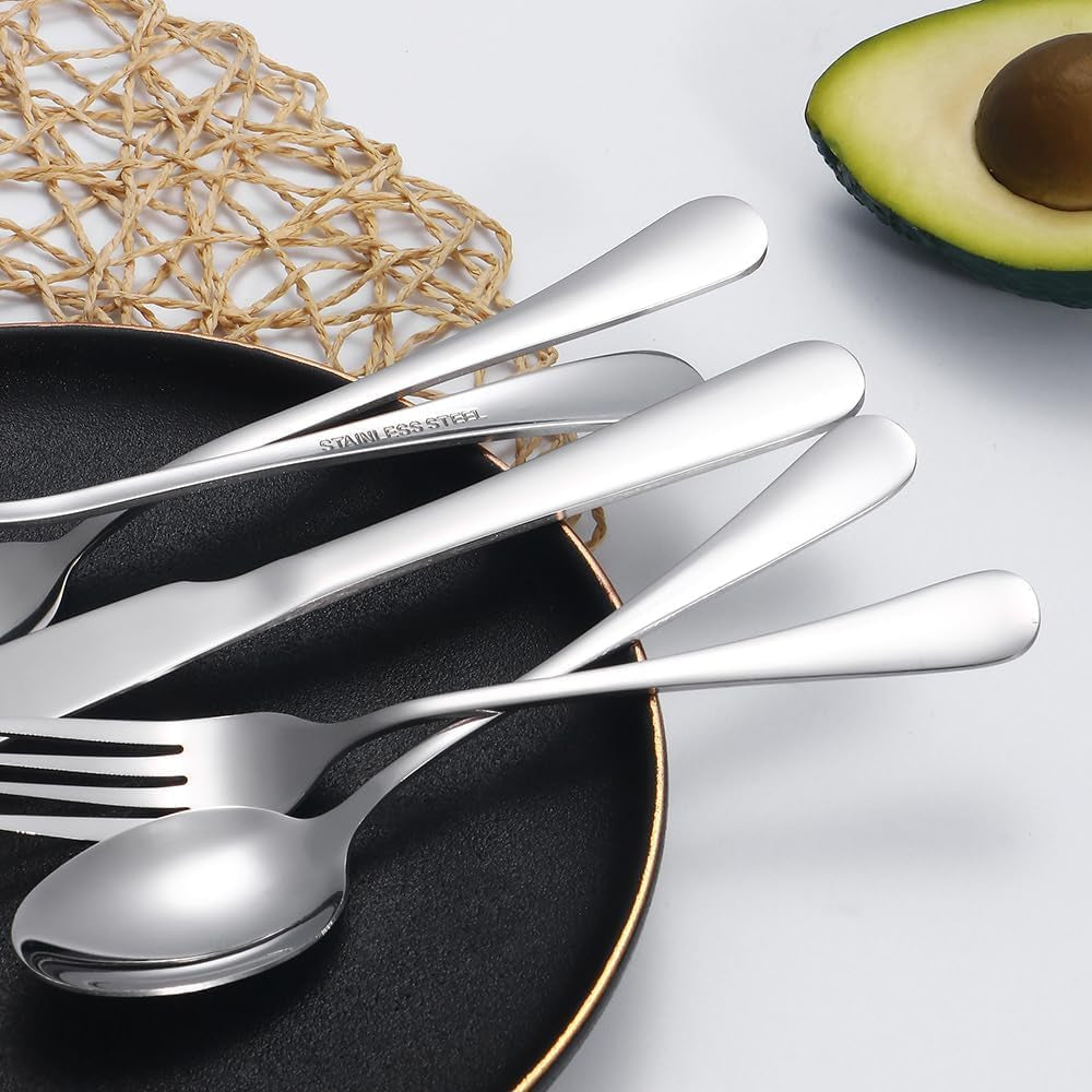 Silverware Set 20 Piece Stainless Steel Flatware Dishwasher Safe 