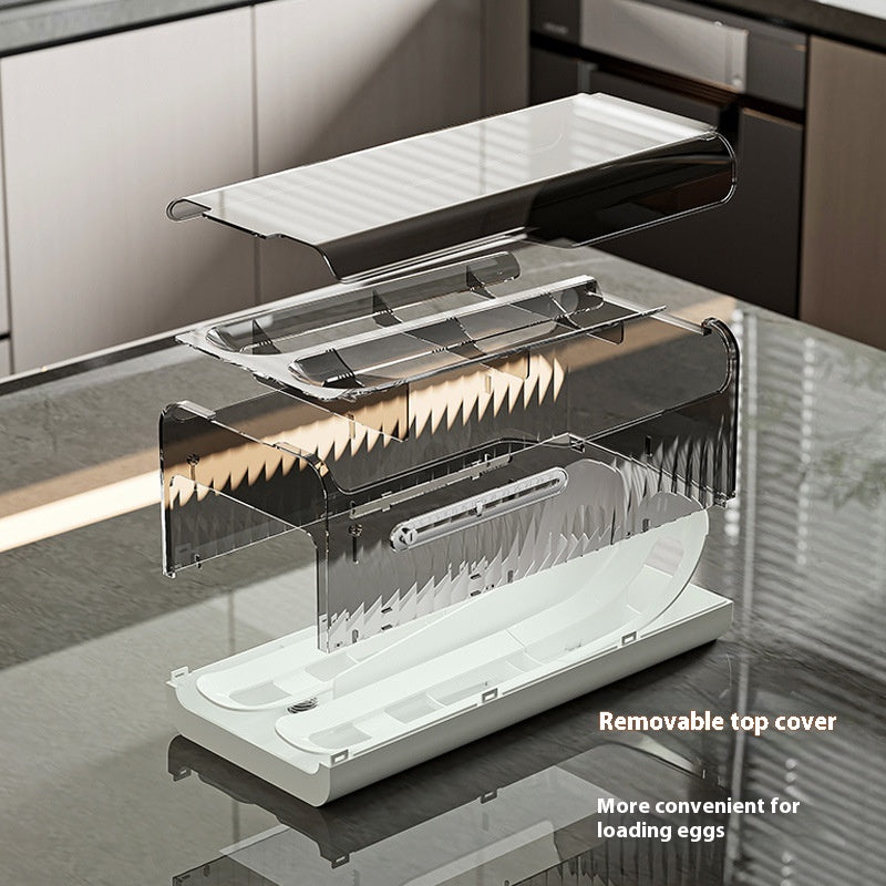 Kitchen Gadgets Food Grade Slide Storage Box Drop-Resistant Egg Holder