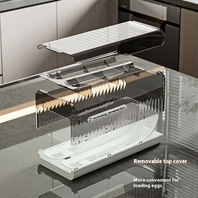 Kitchen Gadgets Food Grade Slide Storage Box Drop-Resistant Egg Holder