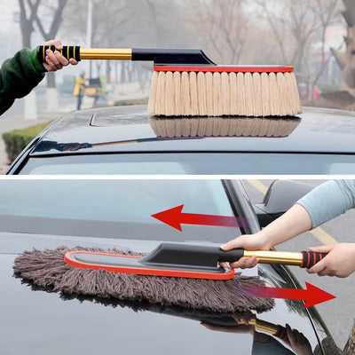 AutoGlow™ Extendable Car Duster – Soft Bristle Non-Scratch Dust Remover for Car & Home Cleaning