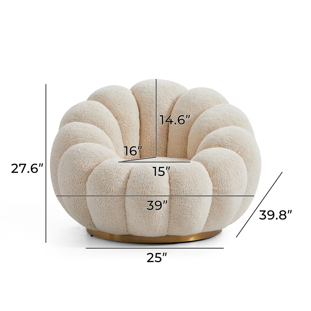 Pumpkin Swivel Accent Chair