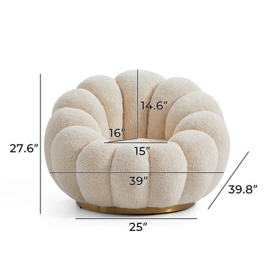 Pumpkin Swivel Accent Chair